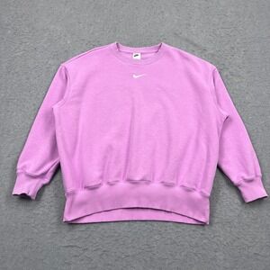 Nike Sportswear Phoenix Fleece Oversized Sweatshirt Womens Medium Pink DQ5733